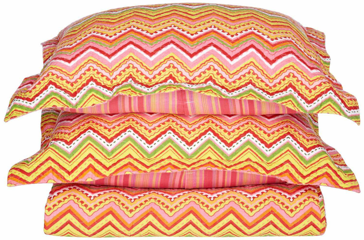 Cotton Zig-Zag Quilt Set - Blue Nile Mills