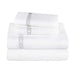 Egyptian Cotton 1000 Thread Count Embroidered Bed Sheet Set - White/Platinum