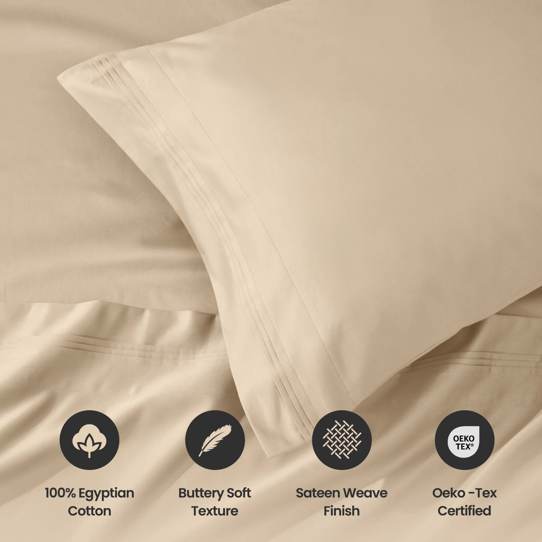1000 Thread Count Egyptian Cotton Pillowcase Set