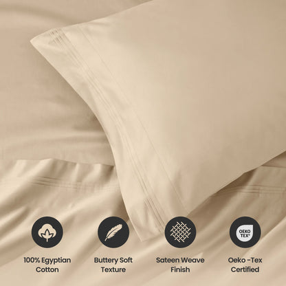 1000 Thread Count Egyptian Cotton Pillowcase Set