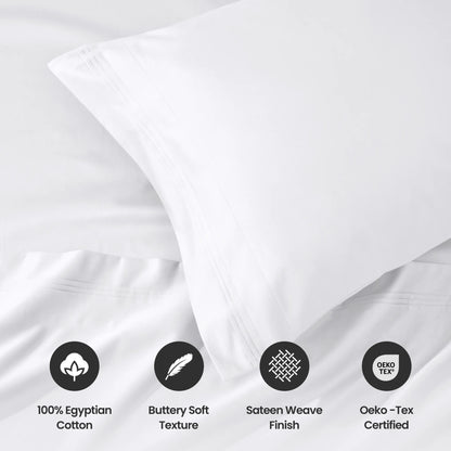 1000 Thread Count Egyptian Cotton Pillowcase Set