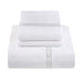 Egyptian Cotton 1000 Thread Count Embroidered Duvet Cover Set - White/Platinum