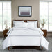 Egyptian Cotton 1200 Thread Count Embroidered Duvet Cover Set - White-Charcoal