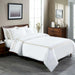 Egyptian Cotton 1200 Thread Count Embroidered Duvet Cover Set - White-Taupe