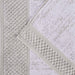 Lodie Cotton Plush Jacquard Solid and Two-Toned Face Towel Set of 12 - Stone/White