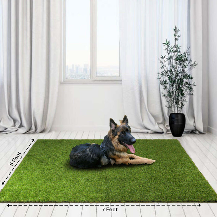 Artificial Grass Indoor/ Outdoor Area Rug Set of 6 - Green