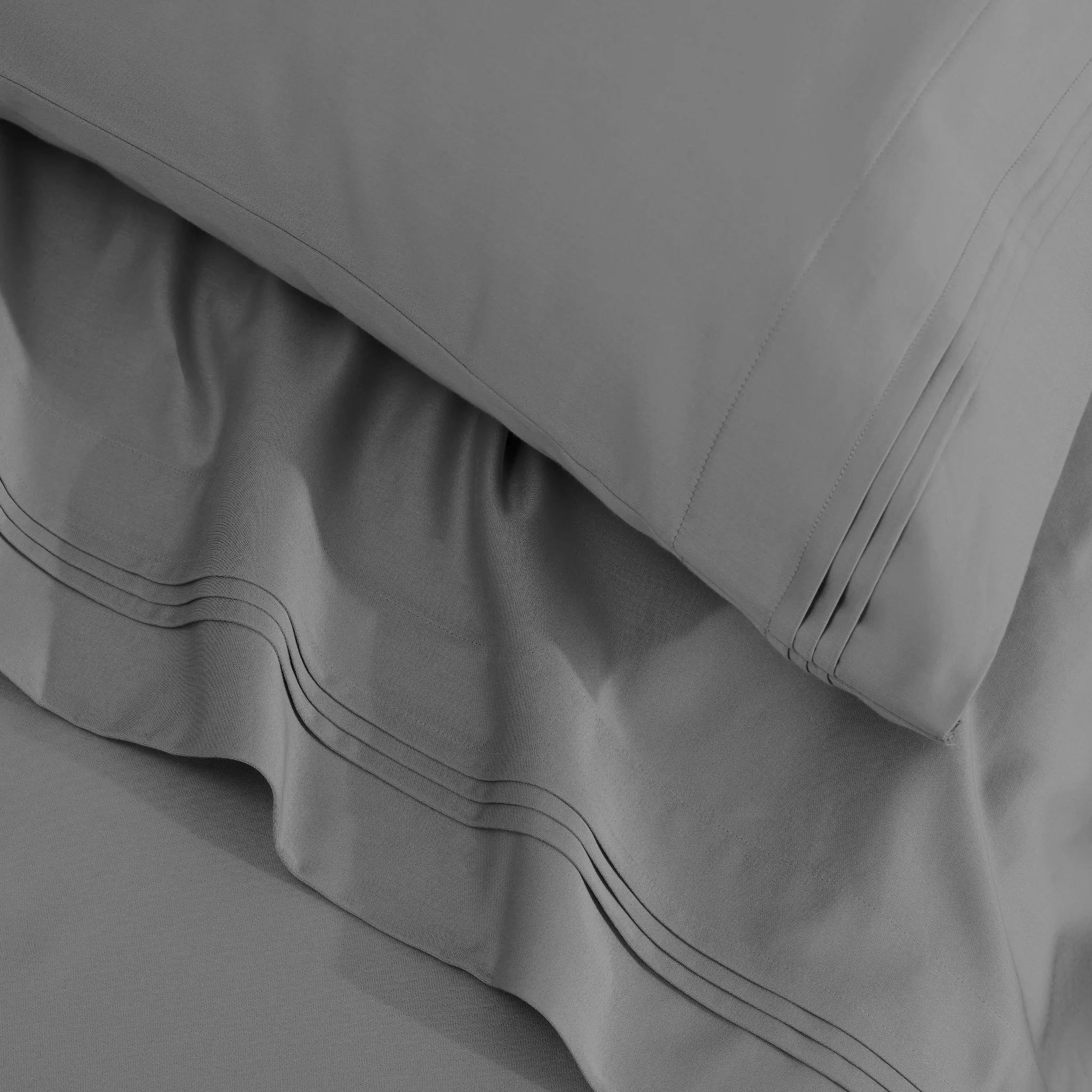 Egyptian Cotton 1500 Thread Count Solid 2 Piece Pillowcase Set - Blue Nile Mills