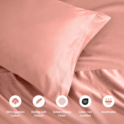 Egyptian Cotton 1500 Thread Count Solid 2 Piece Pillowcase Set - Blue Nile Mills