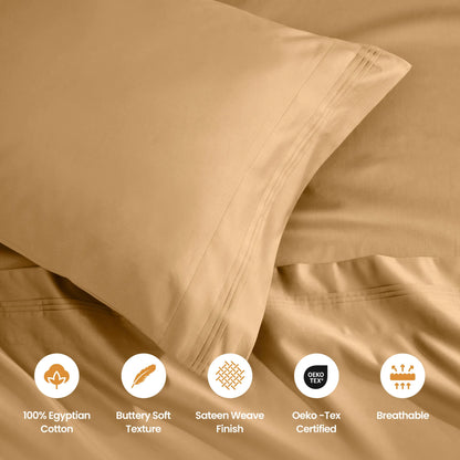 Egyptian Cotton 1500 Thread Count Solid 2 Piece Pillowcase Set - Blue Nile Mills