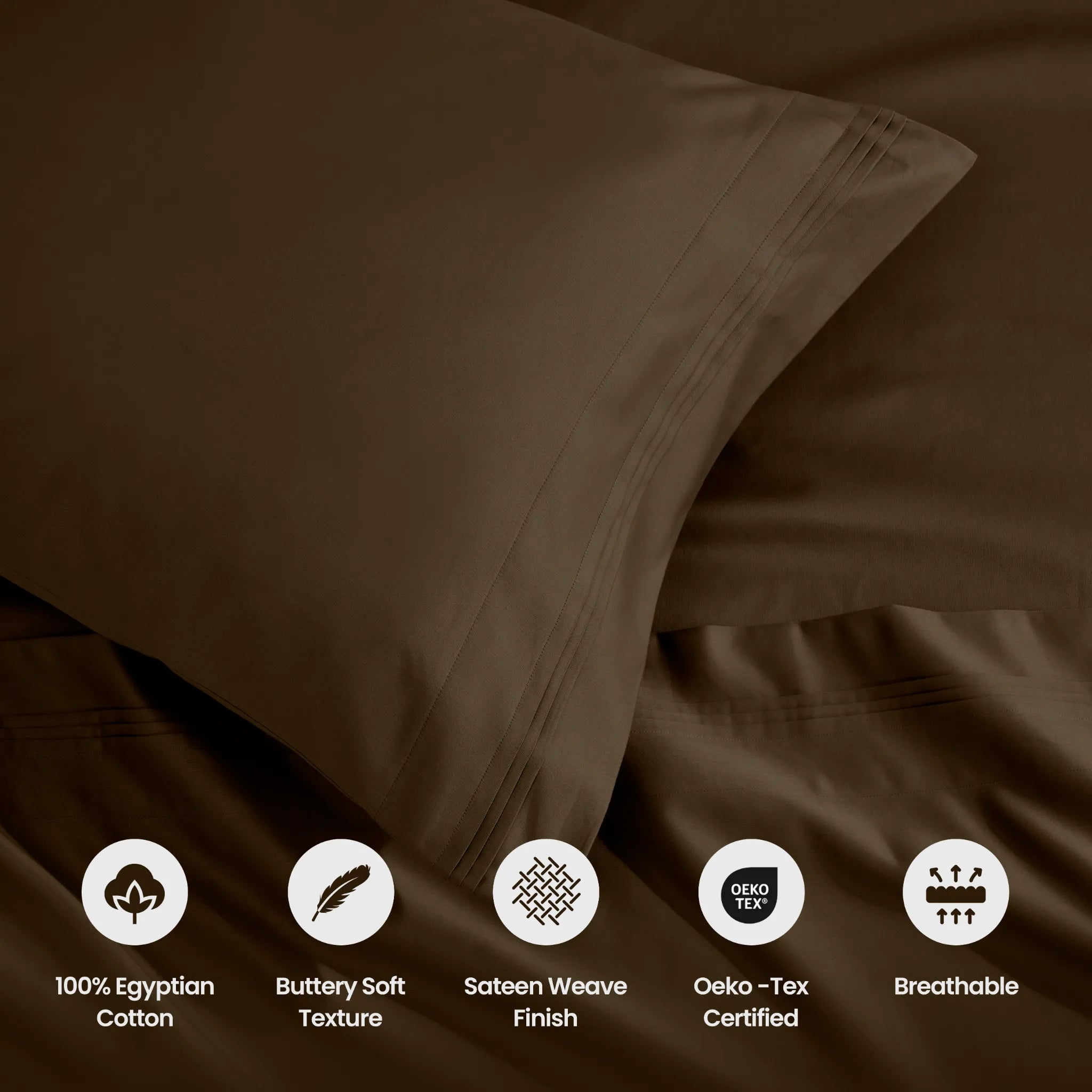 Egyptian Cotton 1500 Thread Count Solid 2 Piece Pillowcase Set - Blue Nile Mills