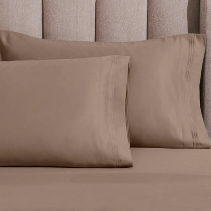 Egyptian Cotton 1500 Thread Count Solid 2 Piece Pillowcase Set - Blue Nile Mills