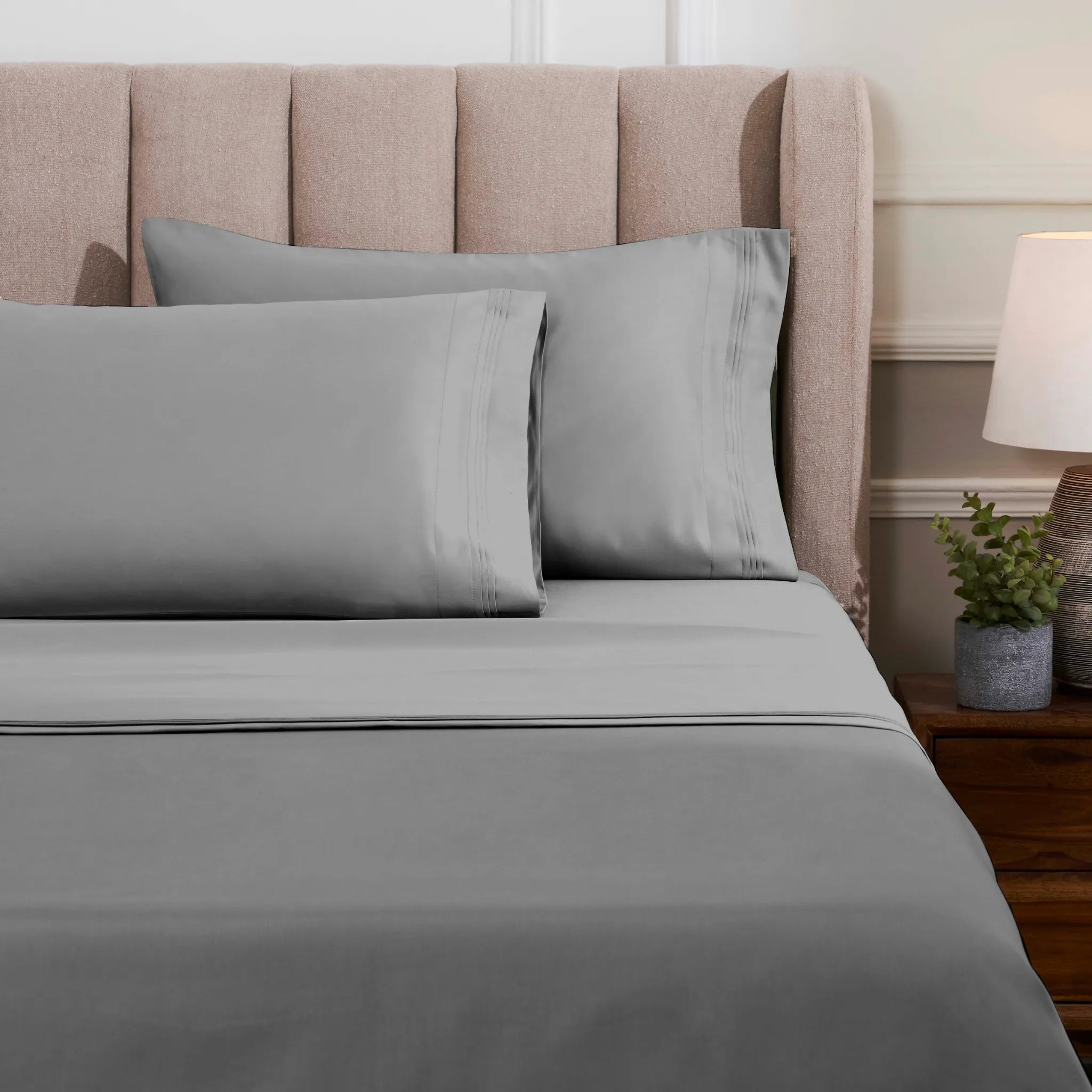Egyptian Cotton 1500 Thread Count Solid 2 Piece Pillowcase Set - Blue Nile Mills