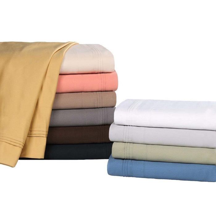 1500 Thread Count Egyptian Cotton Solid  2 Piece Pillowcase Set