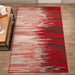 Goldman Abstract Ultra-Modern Indoor Area Rug - Red