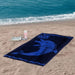 Play Dolphin Oversized Cotton 4 Piece Beach Towel Set - Blue