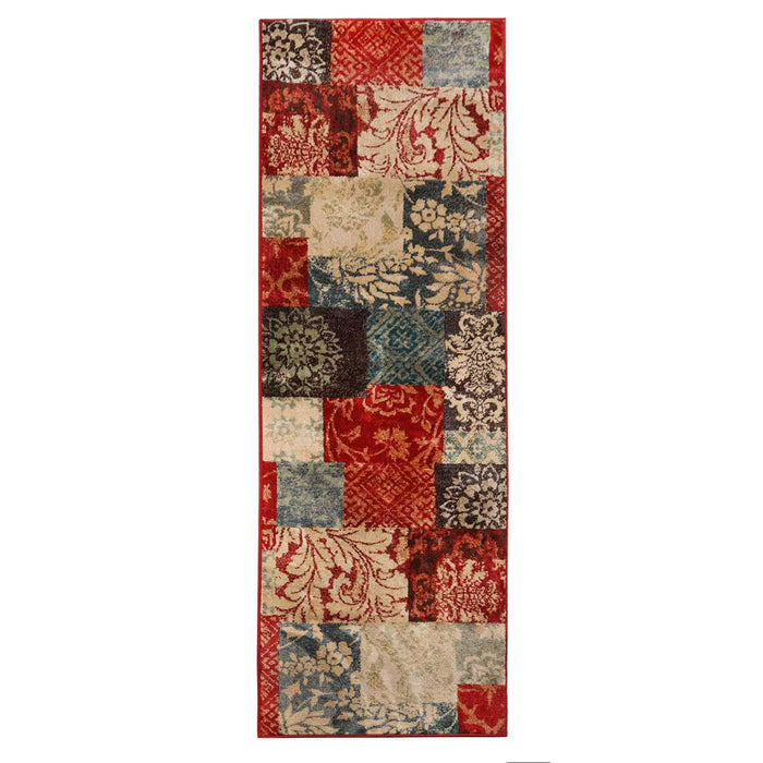 Kennicot Elegant Floral Patchwork Indoor Area Rug or Runner Rug