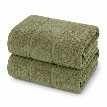 Superior Napa Cotton Absorbent Medium Weight Bath Towels, Set of 2