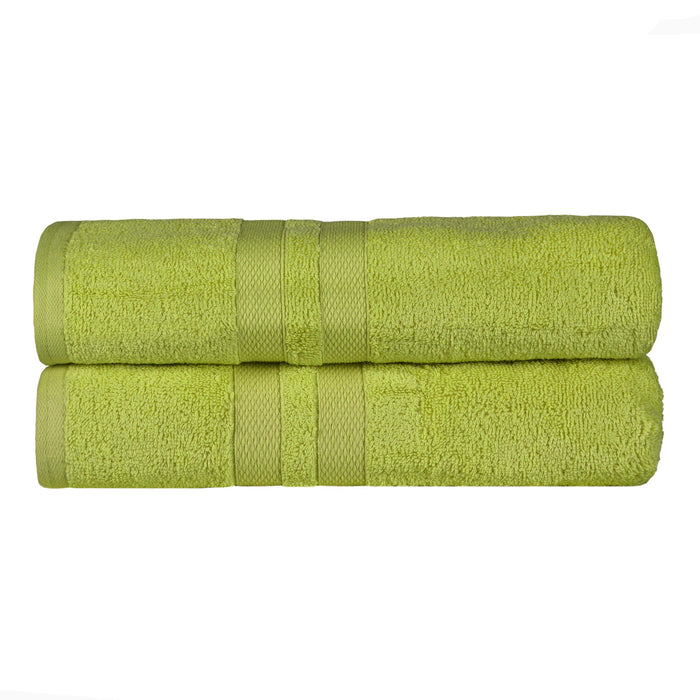 Ultra Soft Cotton Absorbent Solid Assorted 2 Piece Bath Sheet Set - Celery