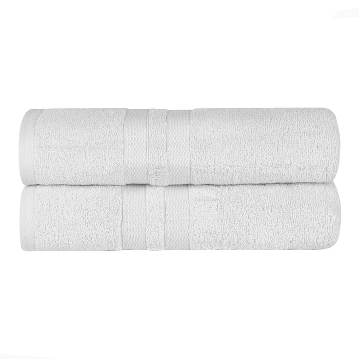 Ultra Soft Cotton Absorbent Solid Assorted 2 Piece Bath Sheet Set - Silver