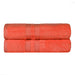 Ultra Soft Cotton Absorbent Solid Assorted 2 Piece Bath Sheet Set - Tangerine