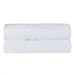 Ultra Soft Cotton Absorbent Solid Assorted 2 Piece Bath Sheet Set - White