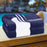 Cabana Stripe Oversized Cotton Beach Towel - Blue