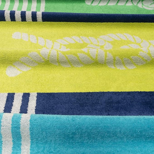 Marine Knots Oversized 4 Piece Beach Towel Set - Blue