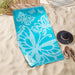 Cotton Oversized Butterflies 2 Piece Beach Towel Set - Teal