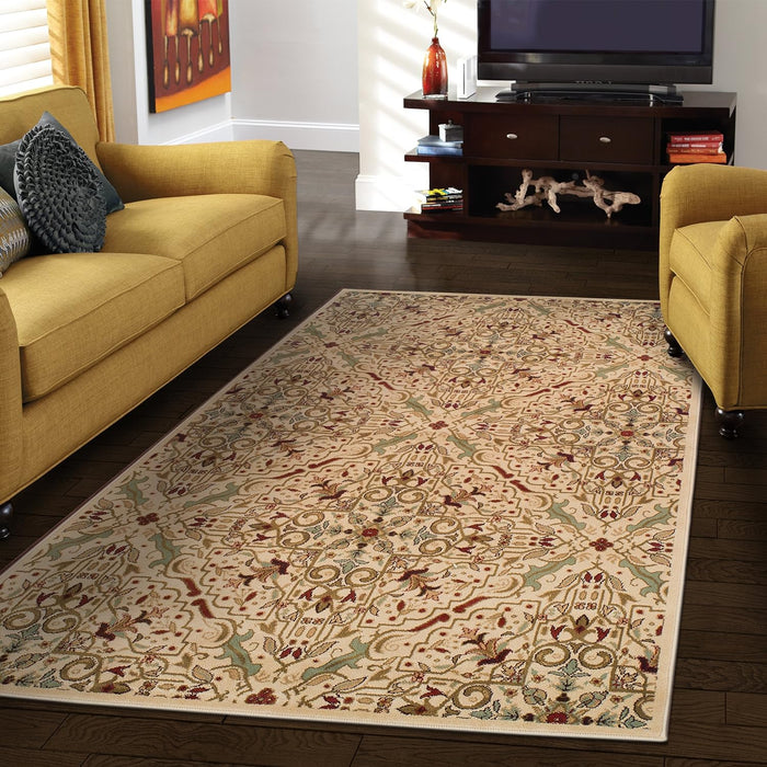 Camille Floral Medallion Scroll Traditional Indoor Area Rug Or Runner