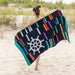 Retro Spin Wheel Oversized 2 Piece Beach Towel Set - MidnightBlue