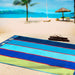 Sea Shells Oversized Cotton 4 Piece Beach Towel Set - Blue