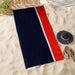 Bay Striped Oversized Absorbent Cotton Beach Towel Set of 2, 34" x 64" - NavyBlue