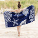 Seacoast Oversized 2 Piece Beach Towel Set - NavyBlue