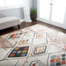 Burin Southwestern Geometric Indoor Area Rug or Runner Rug - Taupe