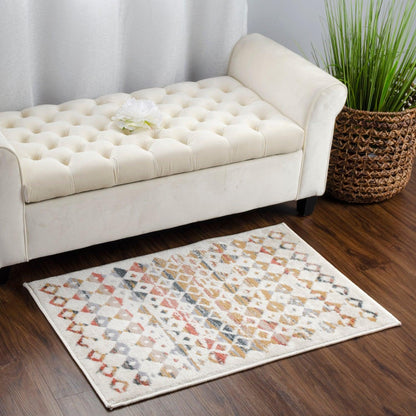 Numair Abstract Geometric Diamonds Indoor Area Rug or Runner Rug - Blue Nile Mills