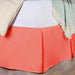 Saltaire 100% Egyptian Cotton Chic Solid Bed Skirt with Split Corners  - Coral