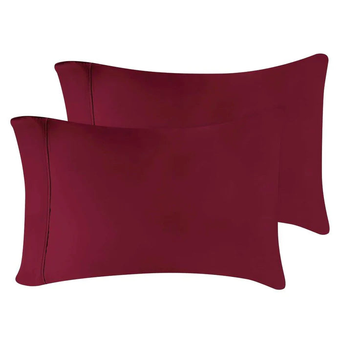 300 Thread Count Modal from Beechwood Solid 2 Piece Pillowcase Set - Burgundy