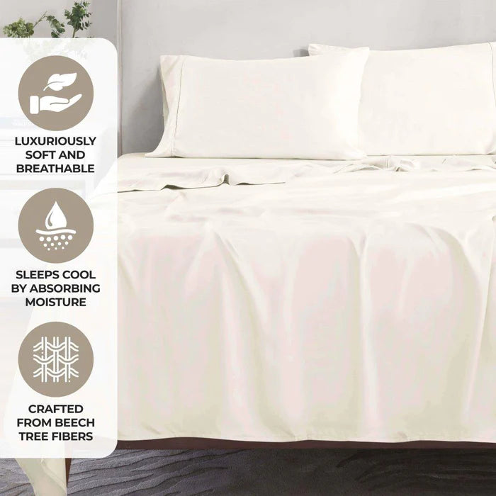 300 Thread Count Modal from Beechwood Solid 2 Piece Pillowcase Set - Ivory
