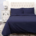 300 Thread Count Cotton Percale Solid Duvet Cover Set - Crown Blue