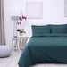 300 Thread Count Cotton Percale Solid Duvet Cover Set - Navy Blue