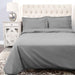 300 Thread Count Cotton Percale Solid Duvet Cover Set - Smoked Pearl