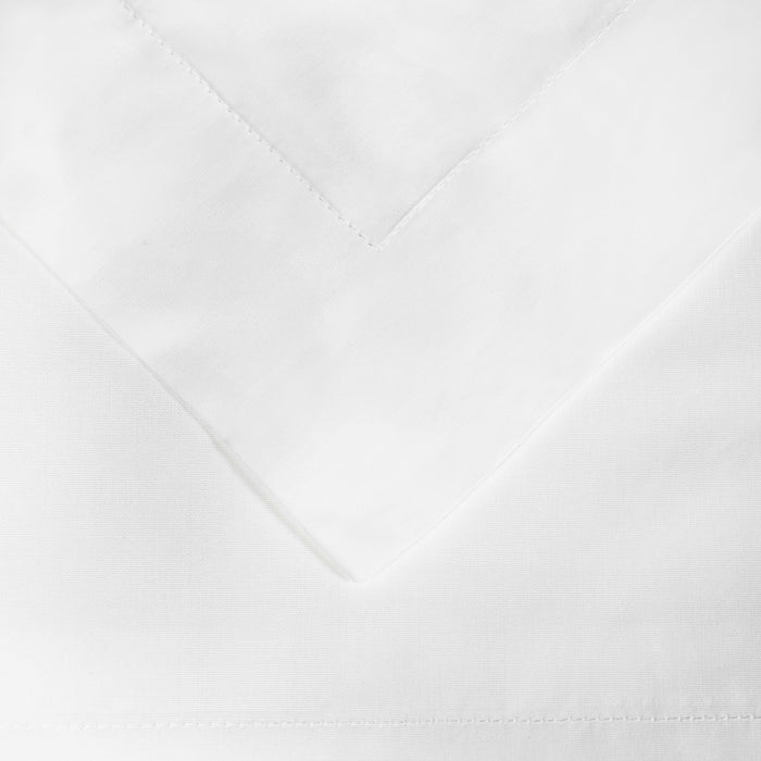 300 Thread Count Cotton Percale Solid Duvet Cover Set - White