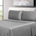 300 Thread Count Cotton Percale Solid Deep Pocket Bed Sheet Set - Smoked Pearl