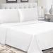 300 Thread Count Cotton Percale Solid Deep Pocket Bed Sheet Set -  White