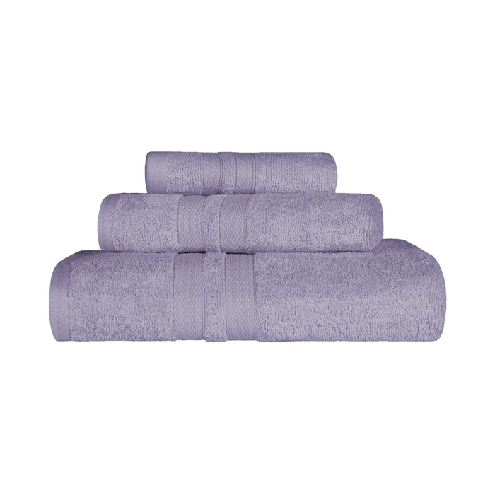 Ultra Soft Cotton Absorbent Solid Assorted 3 Piece Towel Set - Winteria