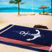 Anchor Cotton 4 Piece Oversized Beach Towel Set - Blue-Red