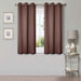 Solid Classic Modern Rod Pocket Blackout Curtain Set - Coppuccini