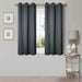 Solid Classic Modern Rod Pocket Blackout Curtain Set - Gray