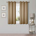 Solid Classic Modern Grommet Blackout Curtain Set - Smoked Ash