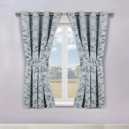 Leaves Machine Room Darkening Blackout Curtains, Set of 2